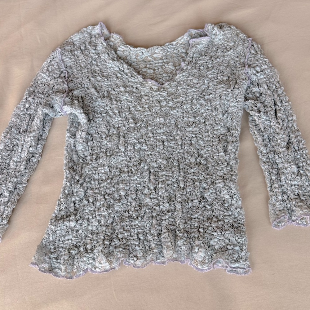 Light blue lace top